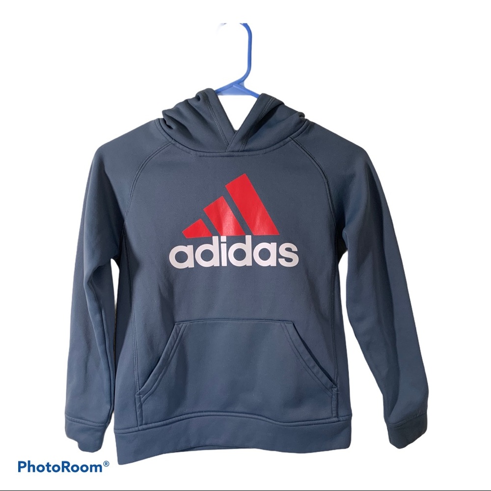 Adidas Boys 8 Hoodie Gray Climawarm Series